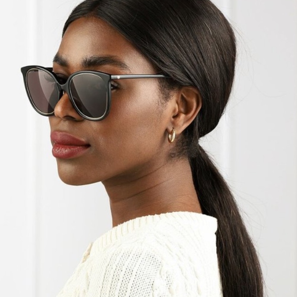 Gucci Black and Gold Sunglasses GG1076S